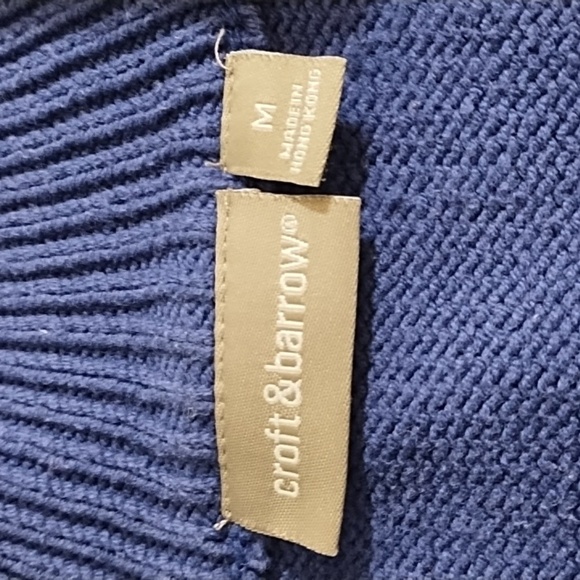 Croft & Barrow Medium Nordic Fair Isle Cotton Blend 1/4 Zip Mock Neck Sweater - Picture 7 of 12